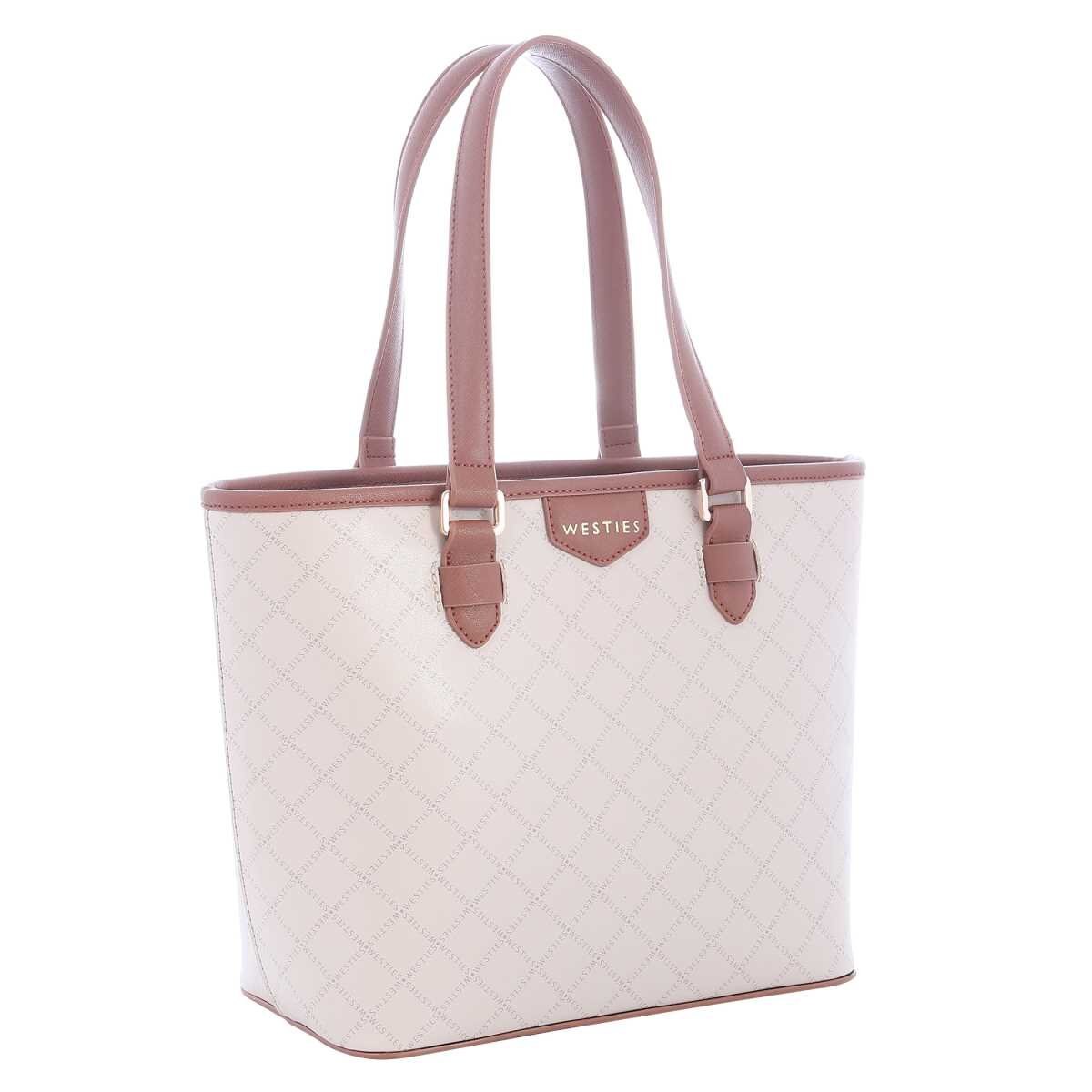 Bolsa Tote Beige con Monogram Westies