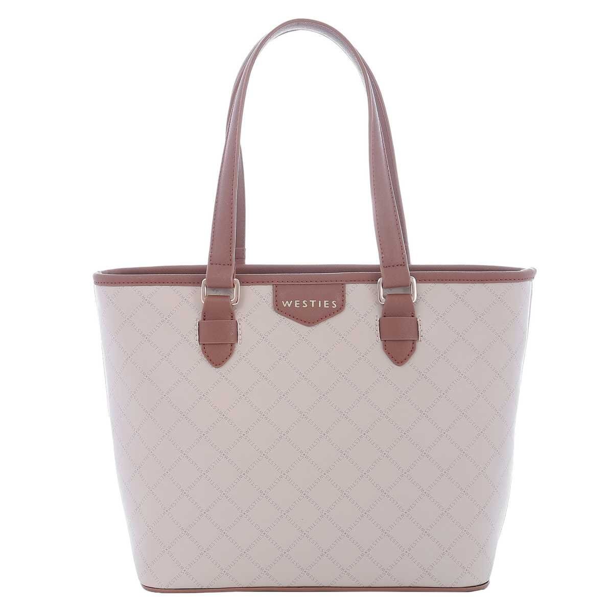 Bolsa Tote Beige con Monogram Westies