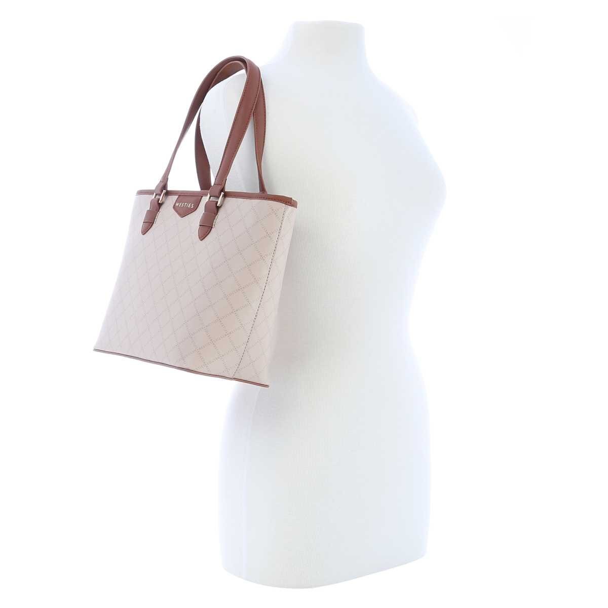 Bolsa Tote Beige con Monogram Westies