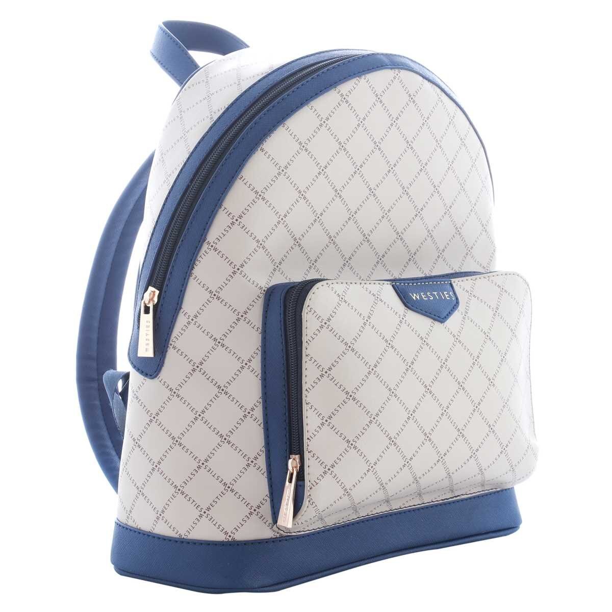 Backpack Azul con Monogram Westies