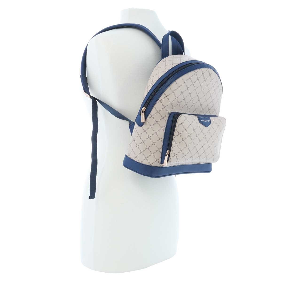 Backpack Azul con Monogram Westies
