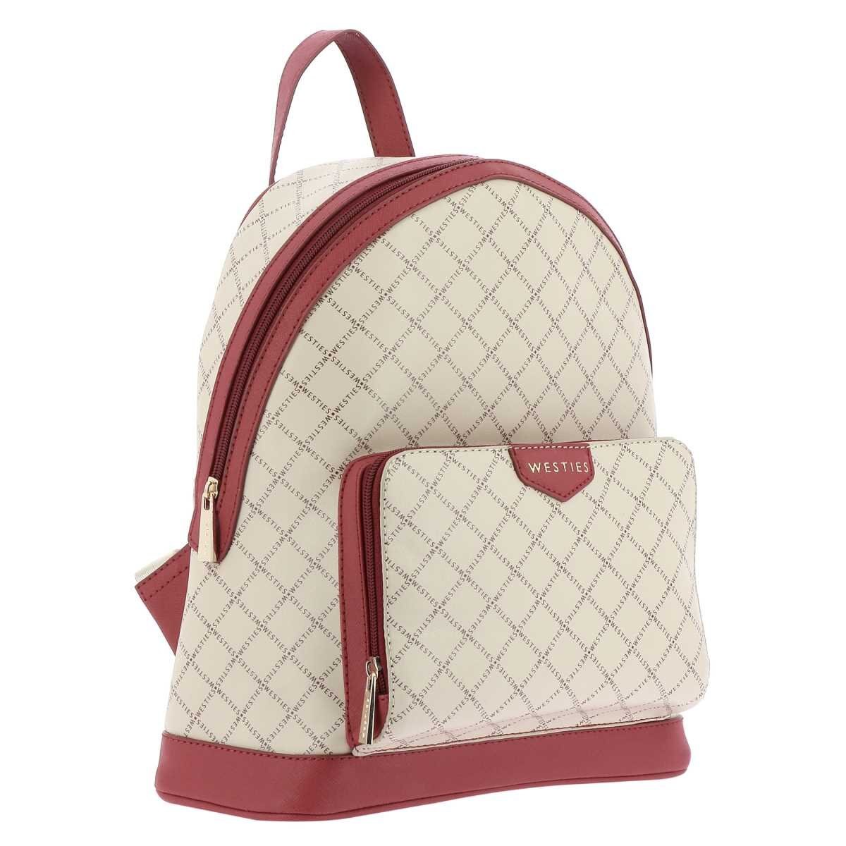 Backpack Roja con Monogram Westies