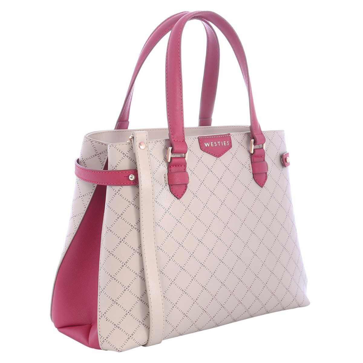 Bolsa Satchel con Monogram Y Doble Asa Westies