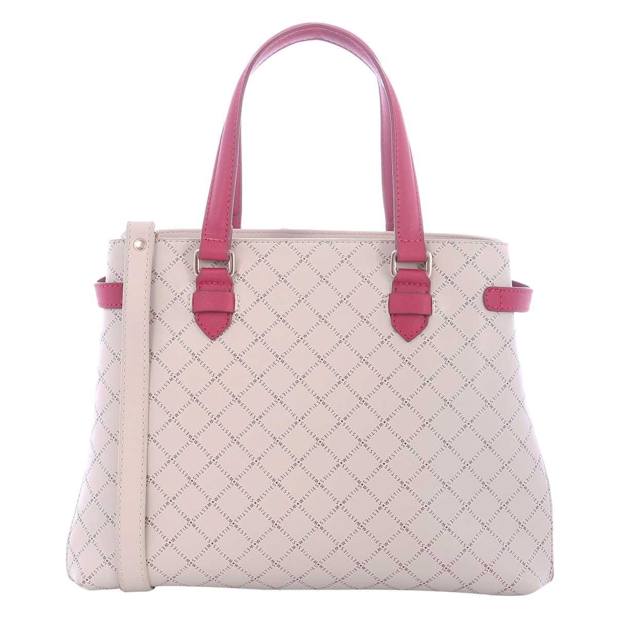 Bolsa Satchel con Monogram Y Doble Asa Westies