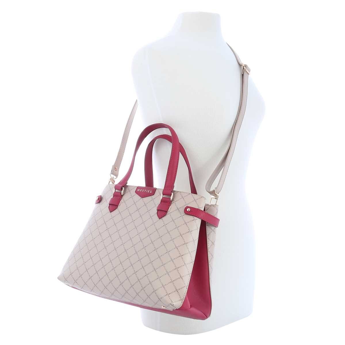 Bolsa Satchel con Monogram Y Doble Asa Westies