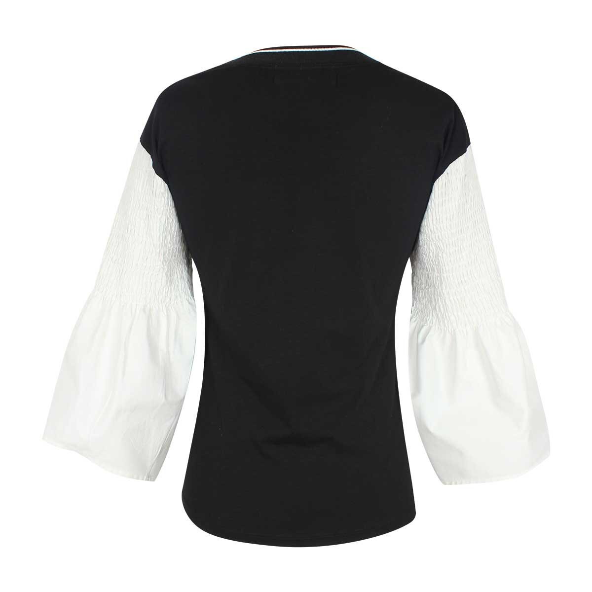 Blusa Manga 3/4 Escote Redondo con Franja de Rayas Just By Basel