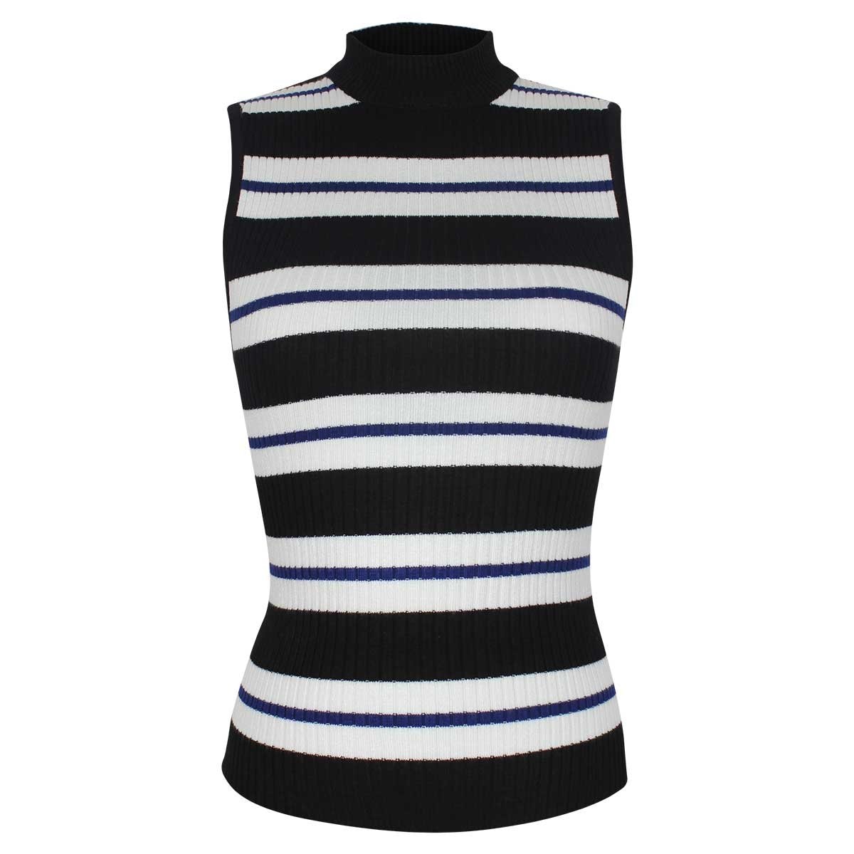 blusas sin manga con cuello