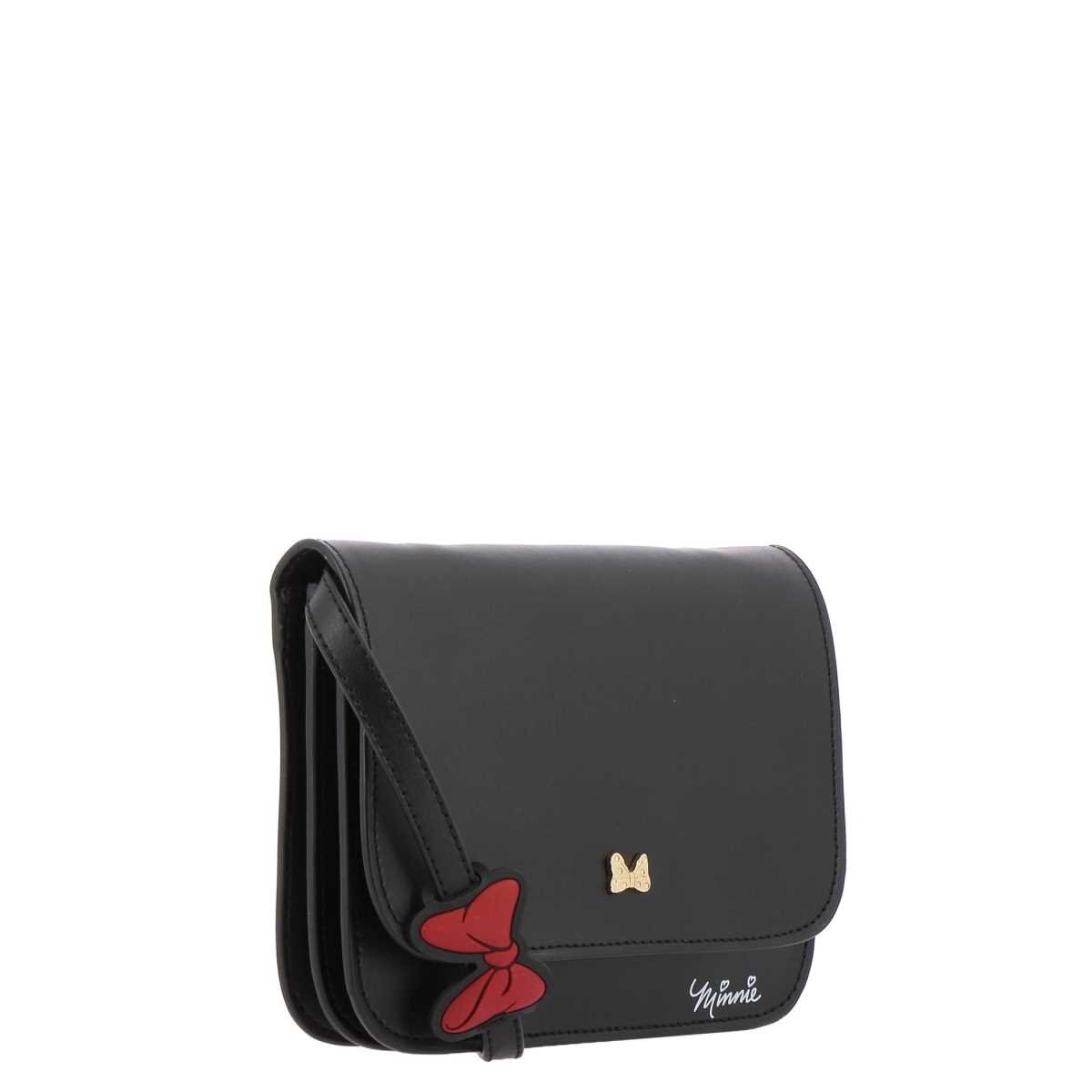 Crossbody Negro con Detalle de Minnie Mouse W Capsule