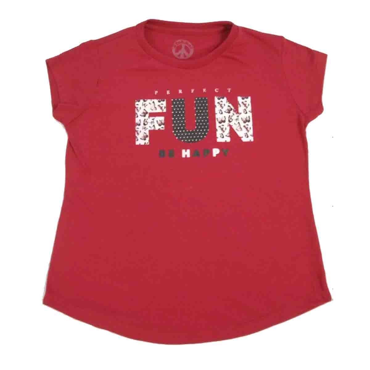 Playera Manga Corta Estampada con Cuello Redondo Fukka