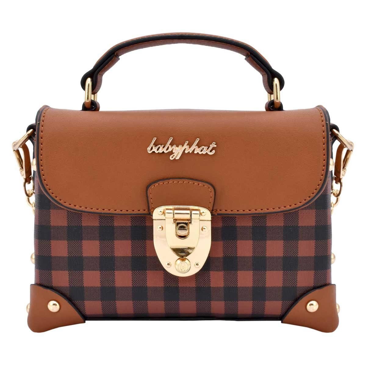 Bolso Crossbody Tipo Maletín Color Café Baby Phat