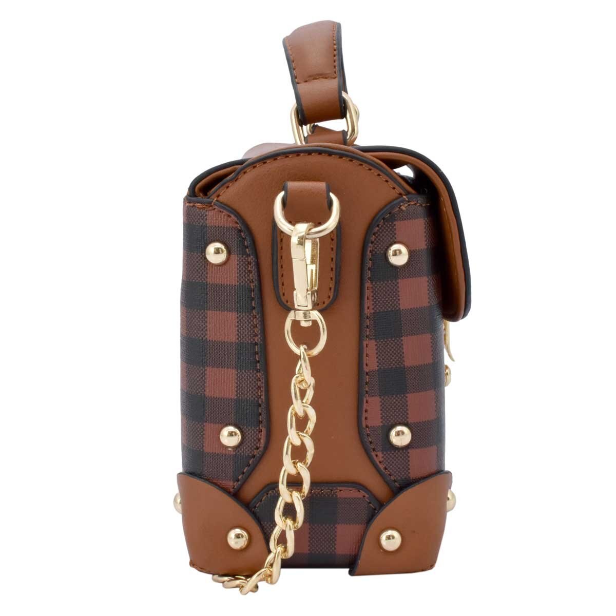Bolso Crossbody Tipo Maletín Color Café Baby Phat