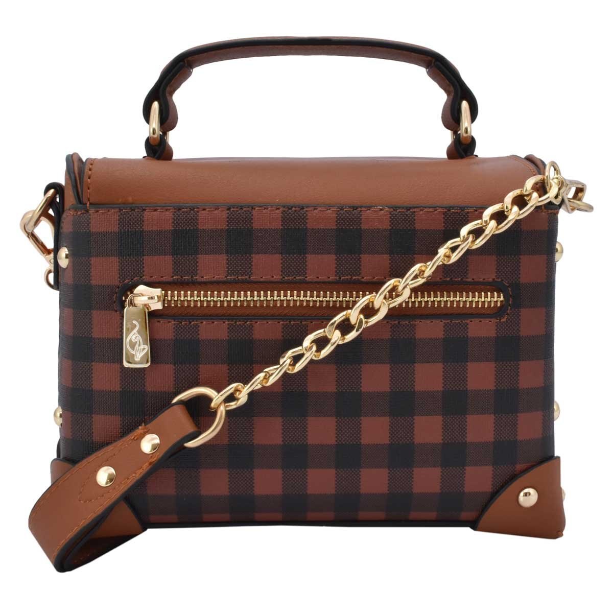 Bolso Crossbody Tipo Maletín Color Café Baby Phat