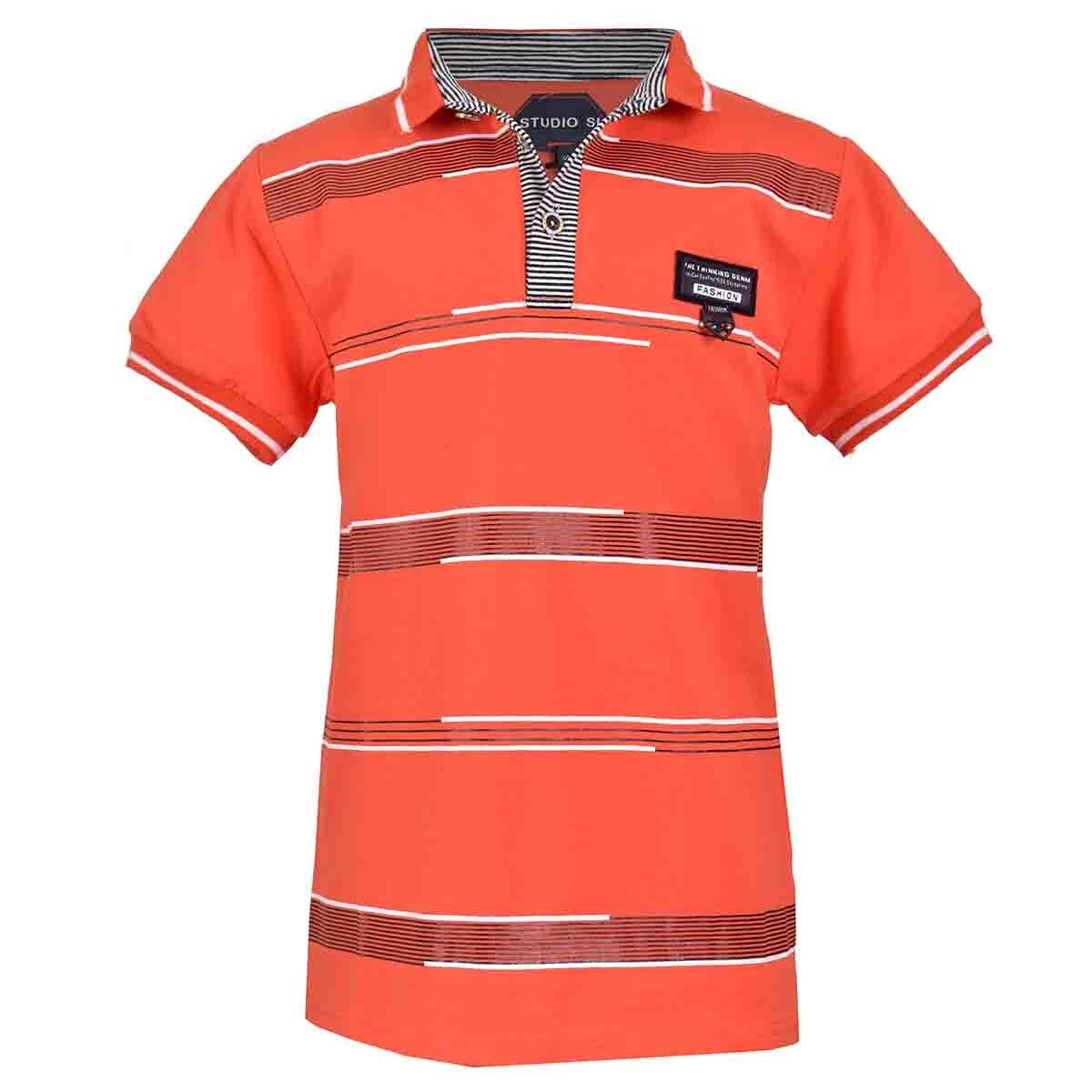 Playera Cuello Sporta Manga Corta Estampada Studio si