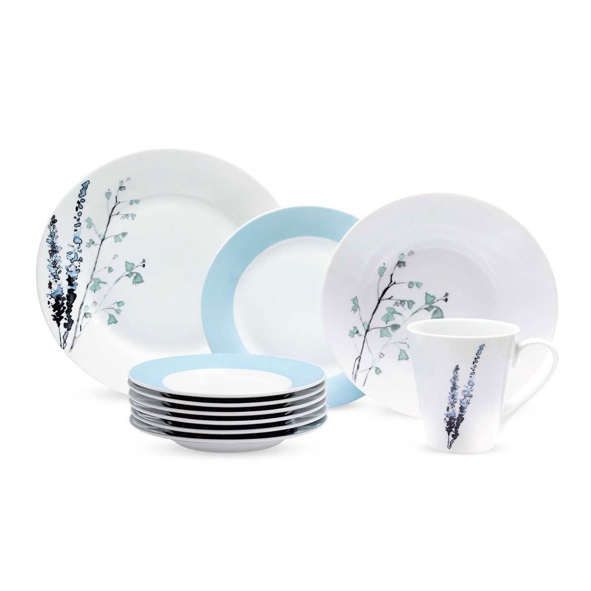 Vajilla de Porcelana 30 Piezas para 6 Personas Florence Roslein