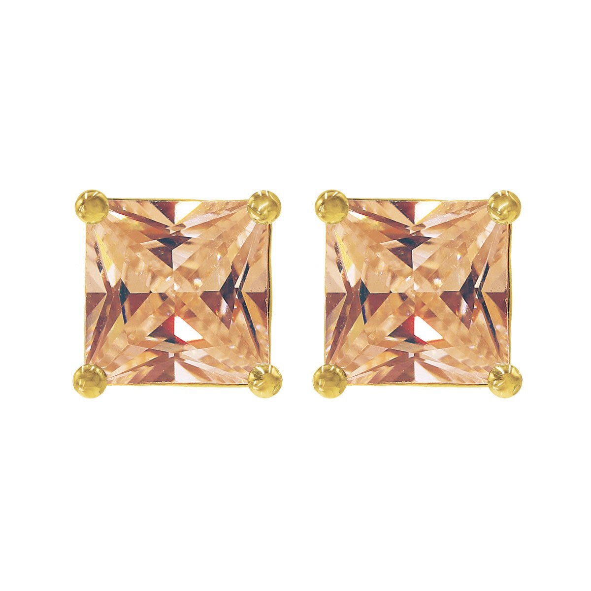 Studs con Cristal Cuadrado Color Topaz Steve Madden