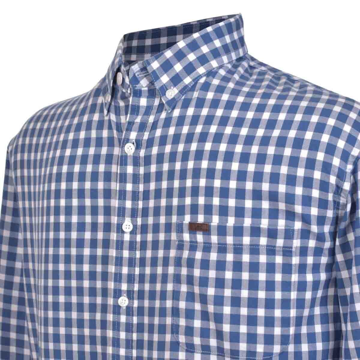 Camisa Classic Manga Larga Azul Lee