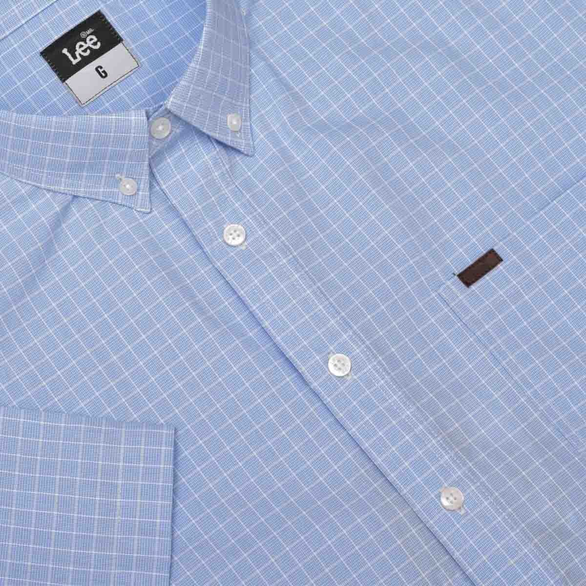 Camisa Classic Manga Corta Azul Lee