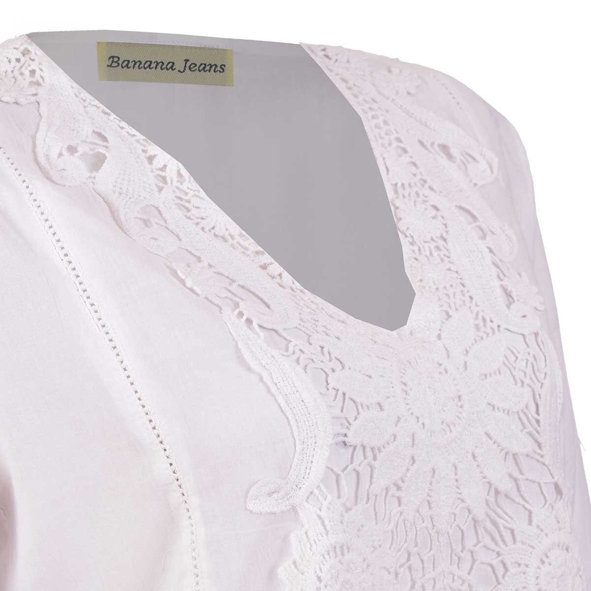 Blusa con Encaje en Manga Banana Jeans para Dama
