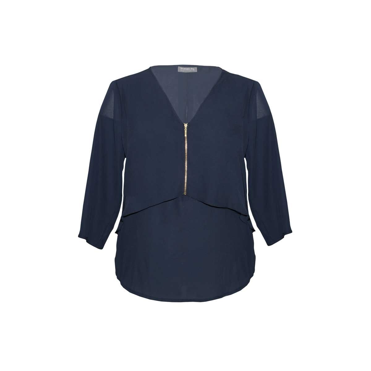 Blusa Manga 3/4 Cierre en Escote Yhasbel