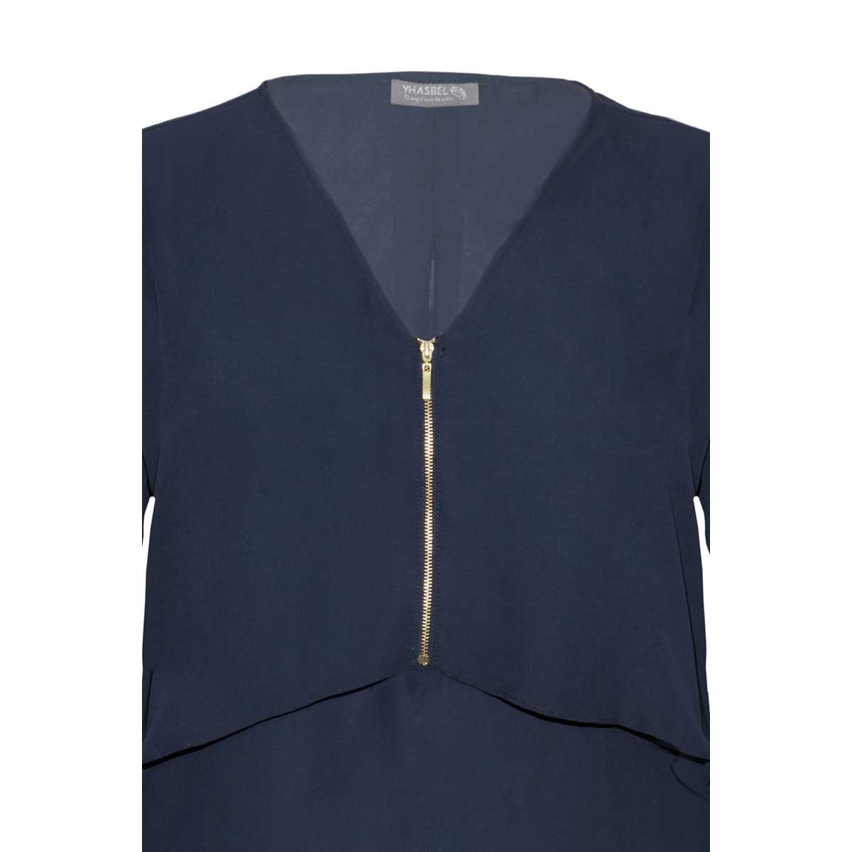 Blusa Manga 3/4 Cierre en Escote Yhasbel