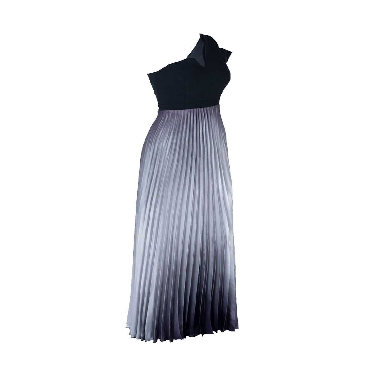 Vestido Plisado Estampado Degradado Noshe Plus