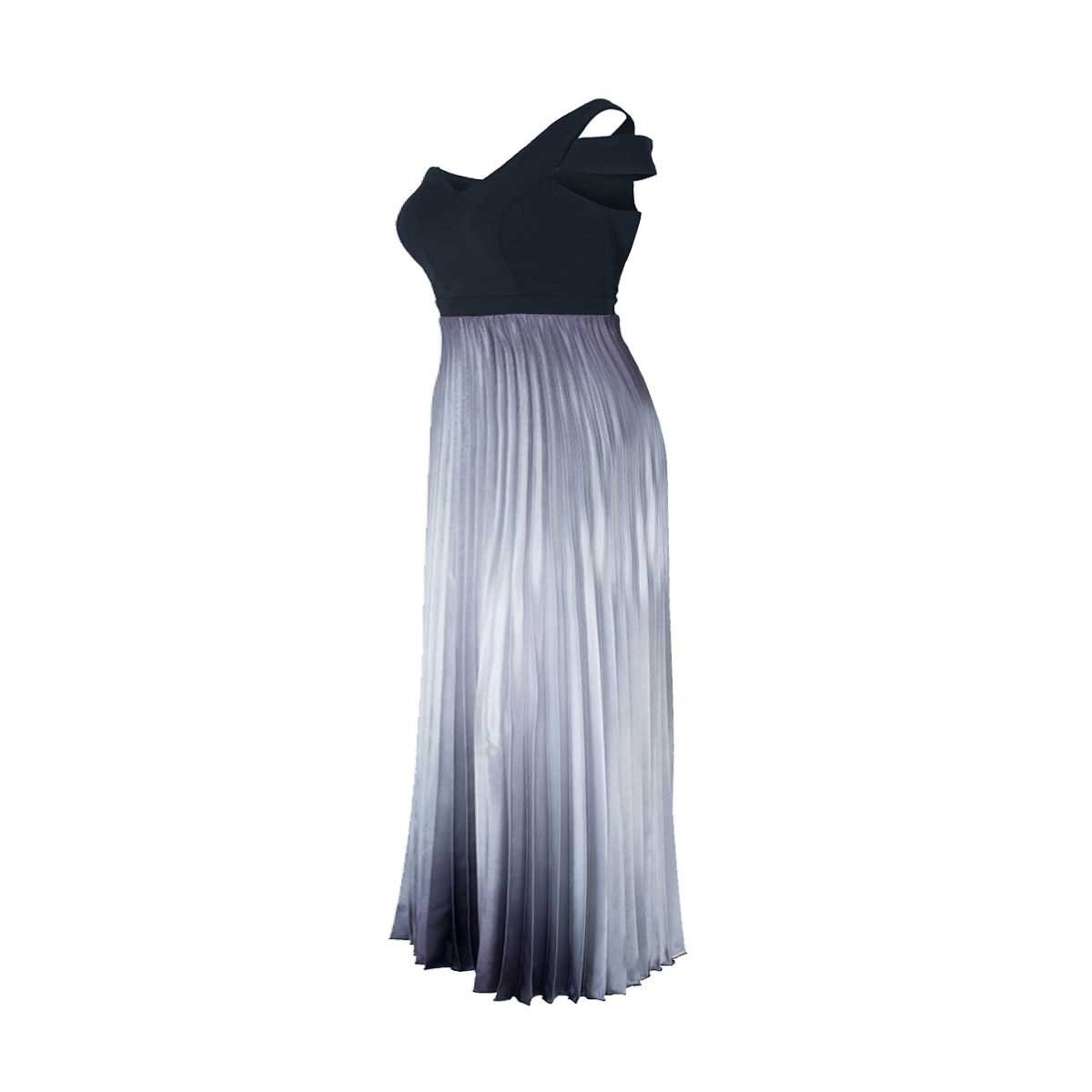 Vestido Plisado Estampado Degradado Noshe Plus