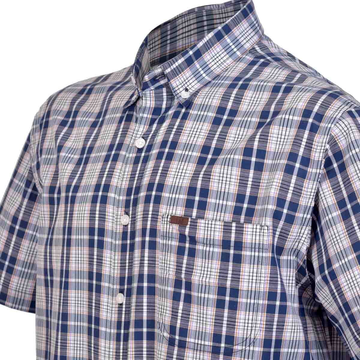 Camisa Classic Manga Corta Color Marino-Blanco Lee