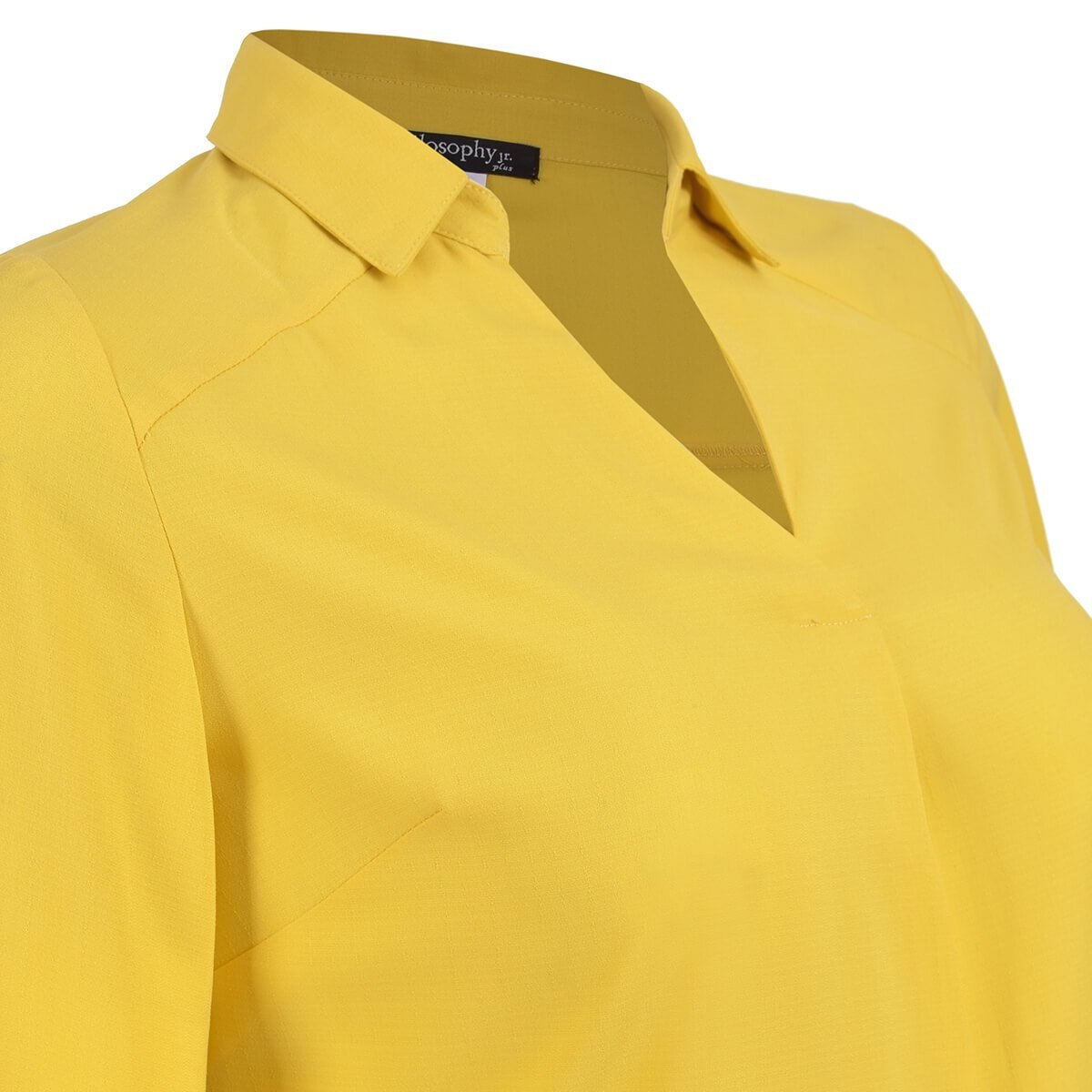 Blusa Manga Larga Cuello Camisero con Cinturón Philosophy Jr Plus