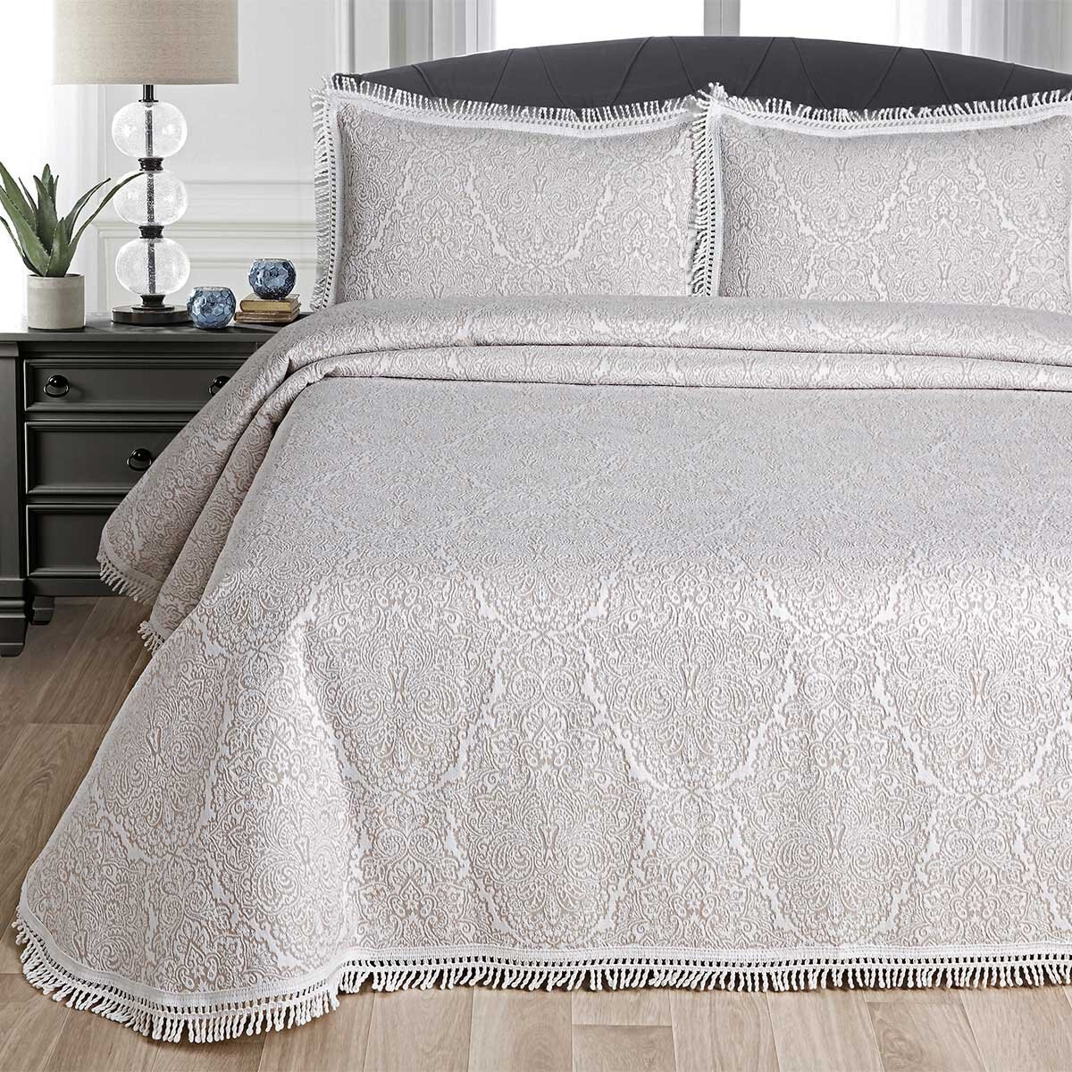 Colcha Fust White Jacquard Luma - King Size