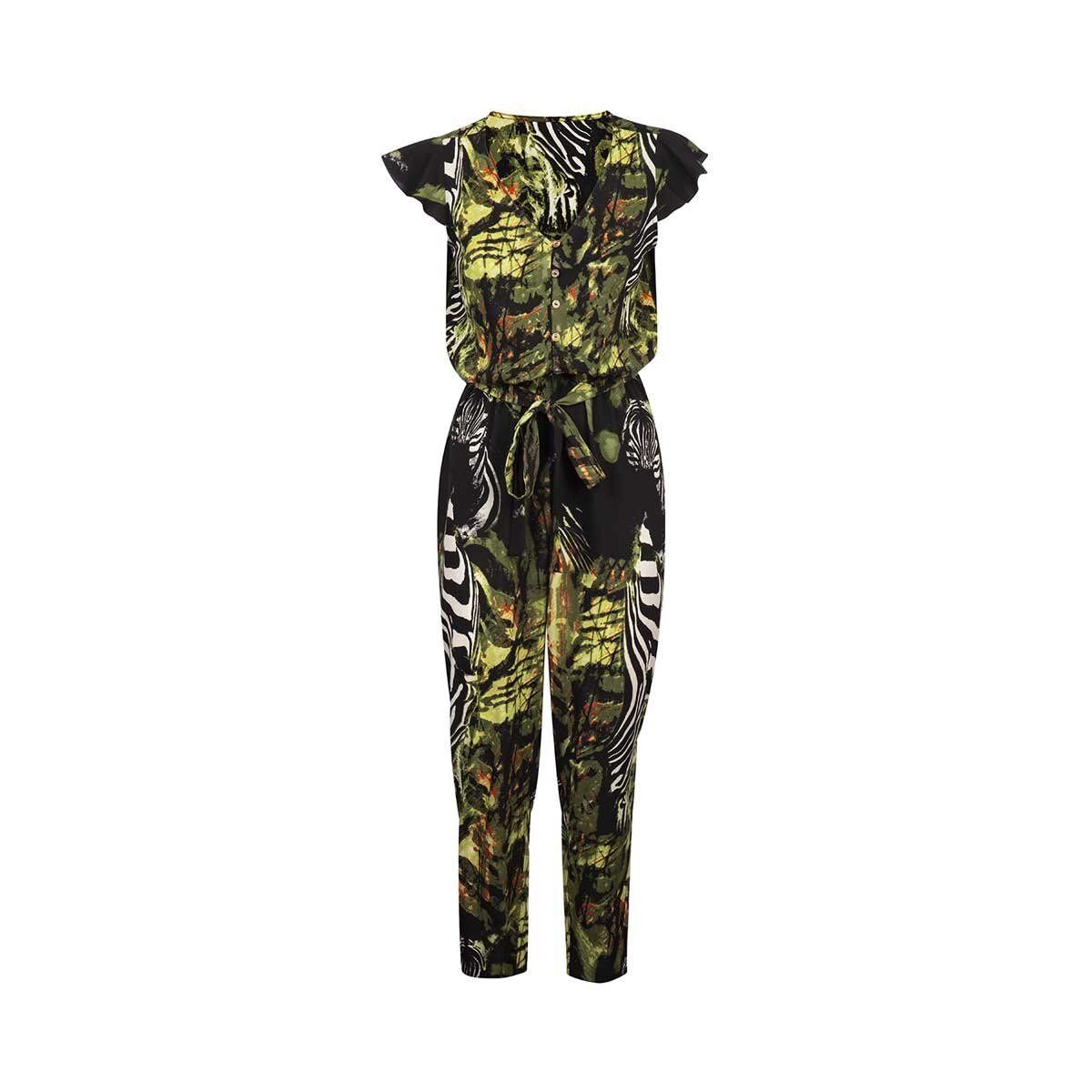 Jumpsuit Estampado Cuello V Cinta Amarre Apostrophe