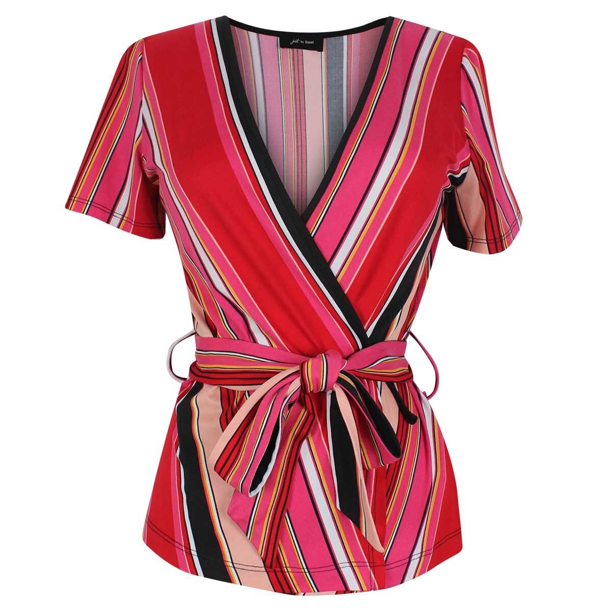 Blusa Manga Corta con Cinta a Rayas Just By Basel