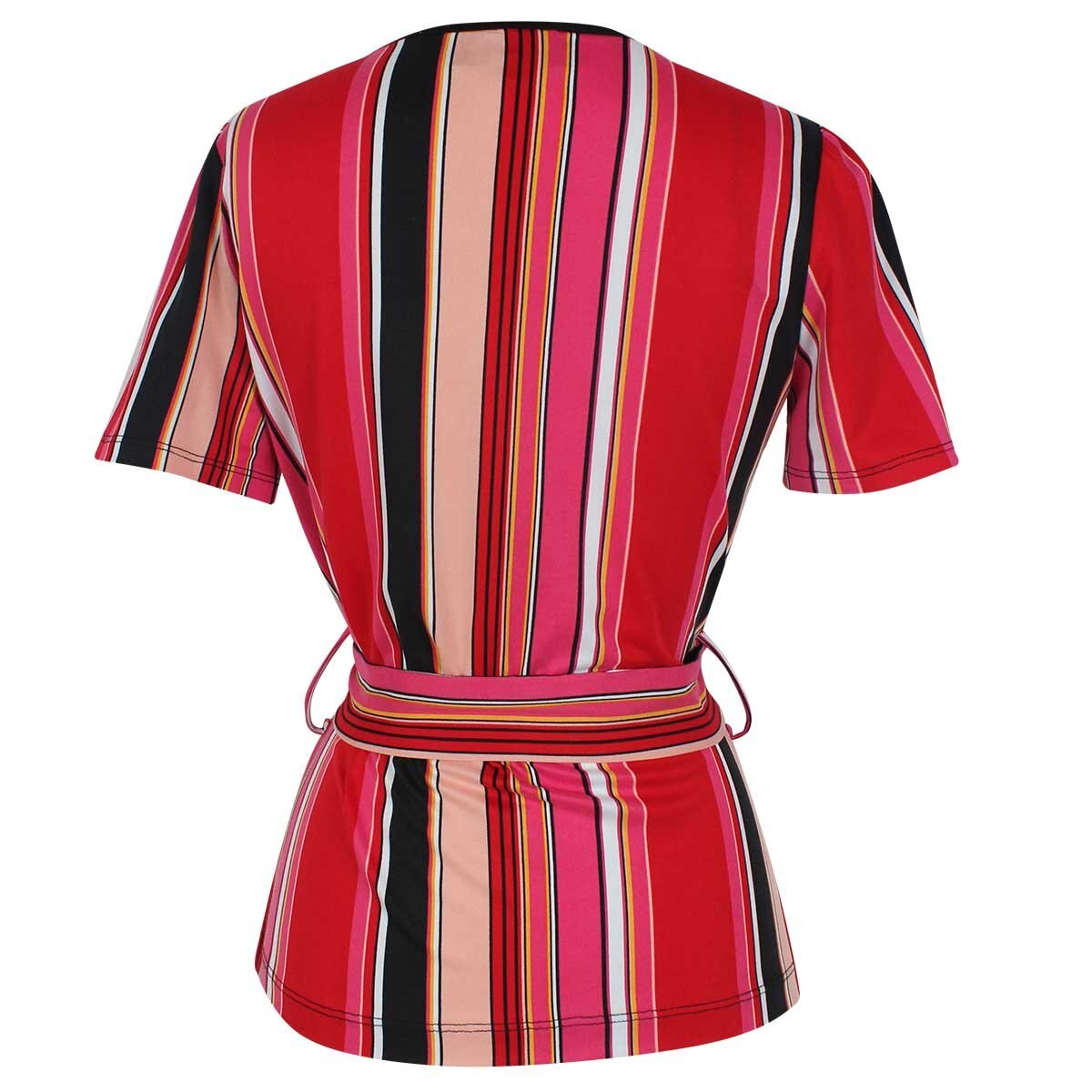 Blusa Manga Corta con Cinta a Rayas Just By Basel