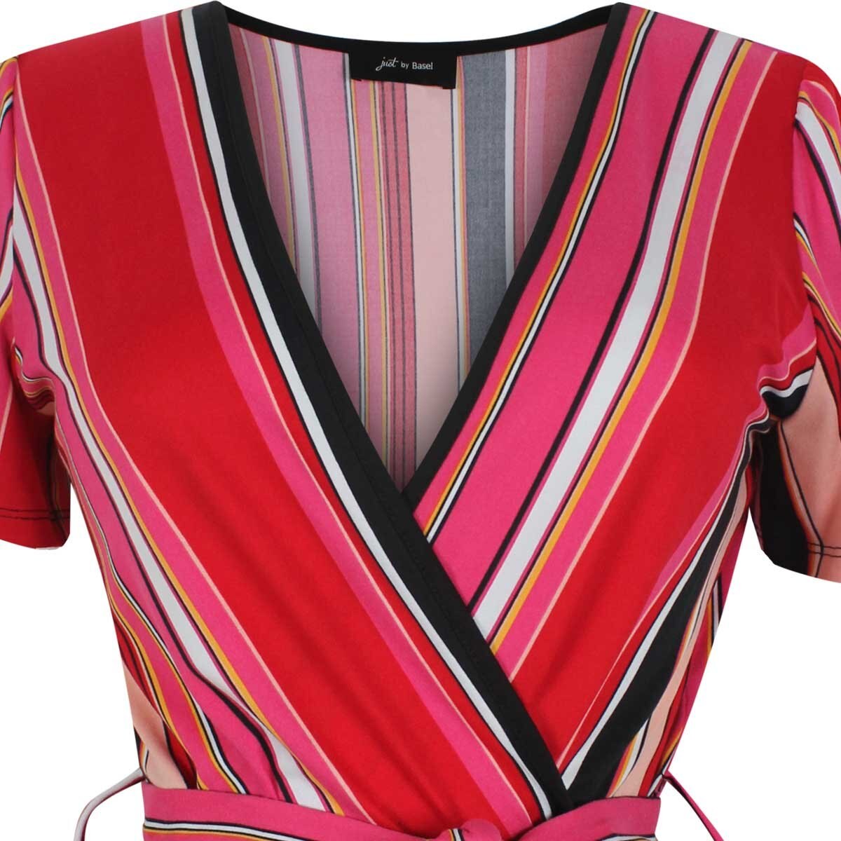 Blusa Manga Corta con Cinta a Rayas Just By Basel