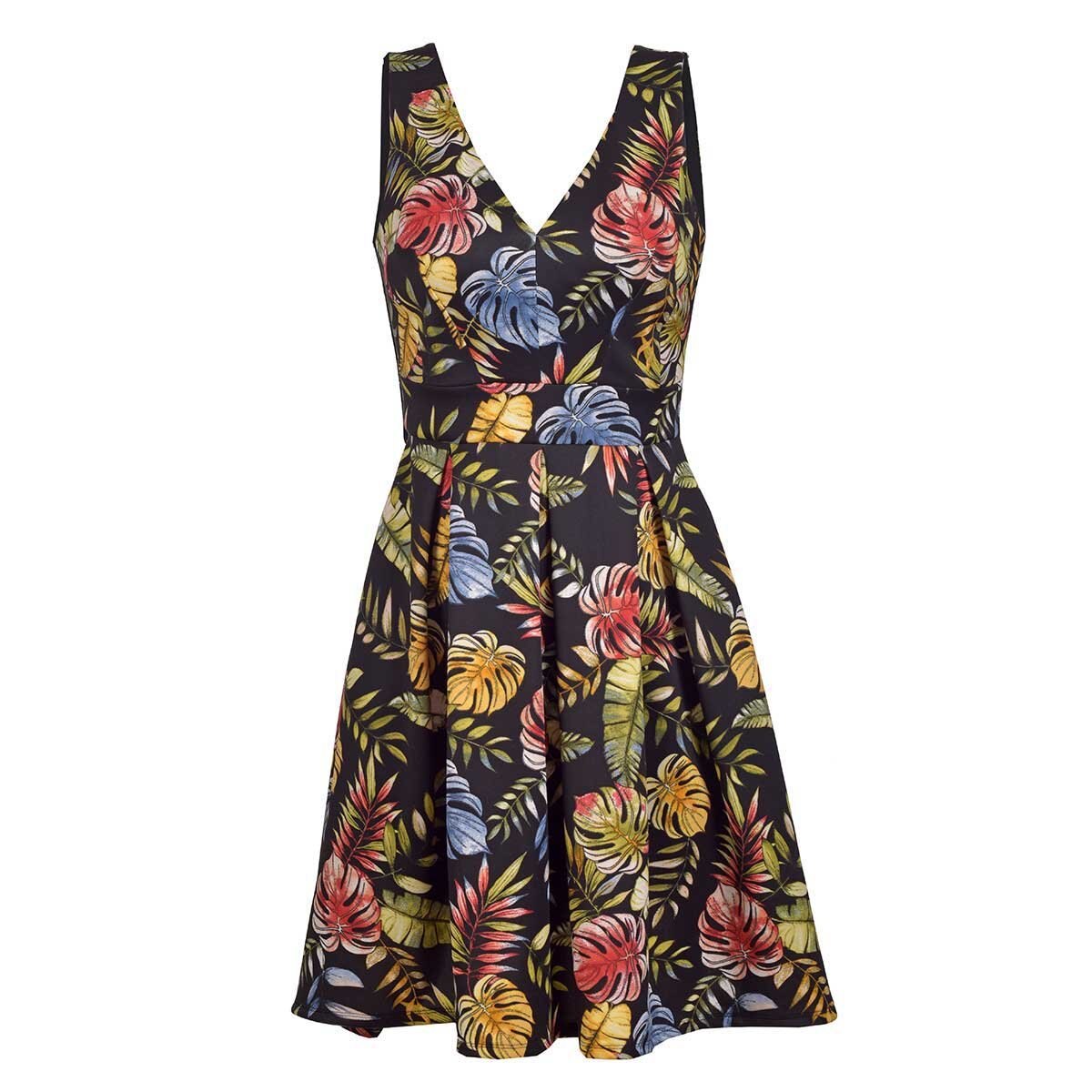 Vestido de Fiesta Corto Escote V Estampado de Techno Gogo Philosophy Jr Nights