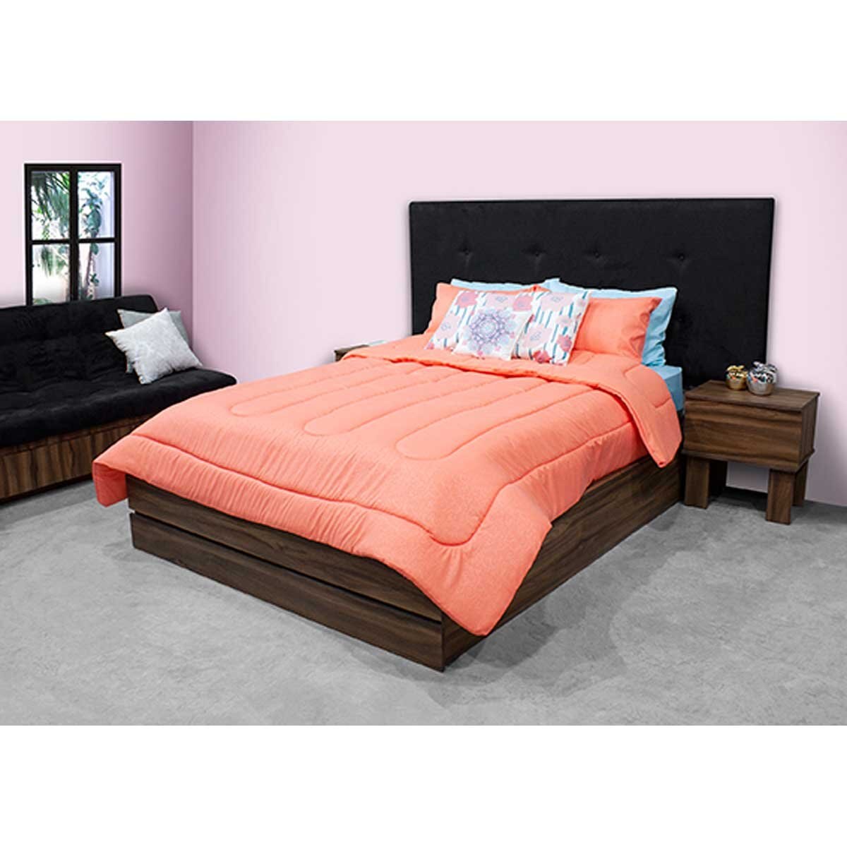 Paquete de Cama Daytona Rosa Home Nature - Matrimonial / Queen Size