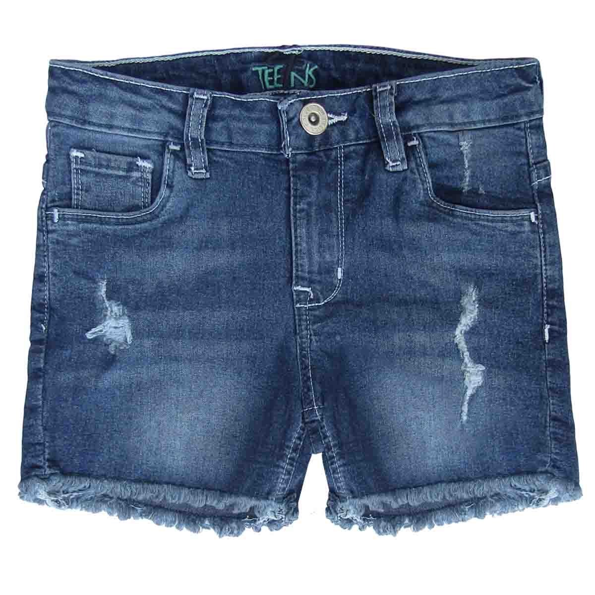 Short Mezclilla con Valenciana 4Teen para Niña