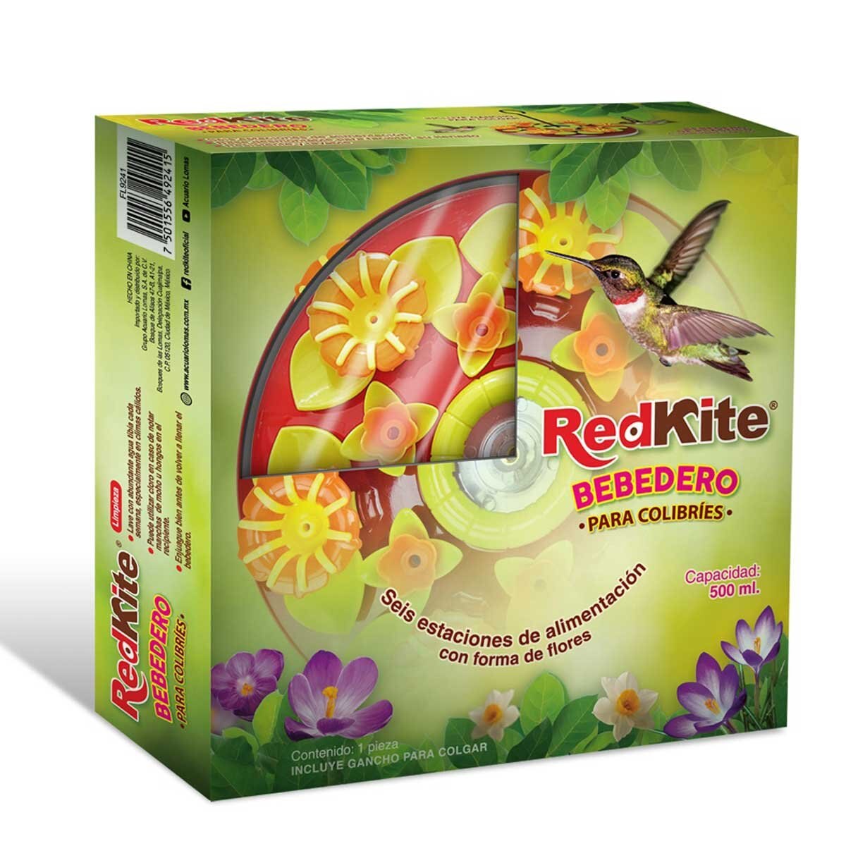 Colibris Alimentador Disco Floral 500Ml Acuario Lomas