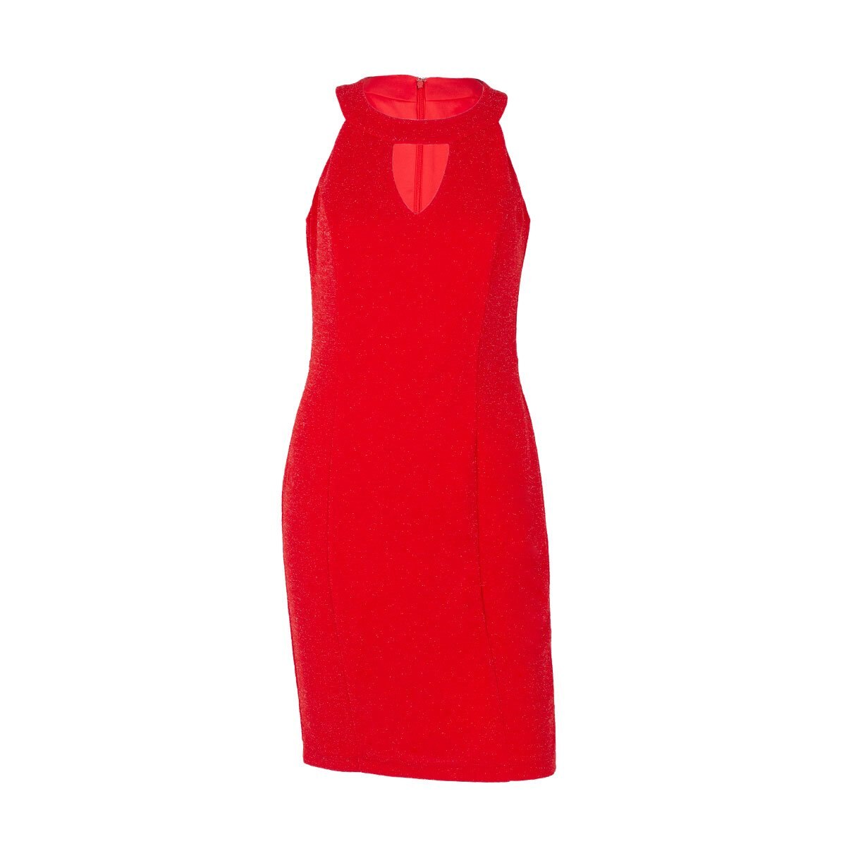Vestido de Fiesta Recto con Cuello Alto Noshe