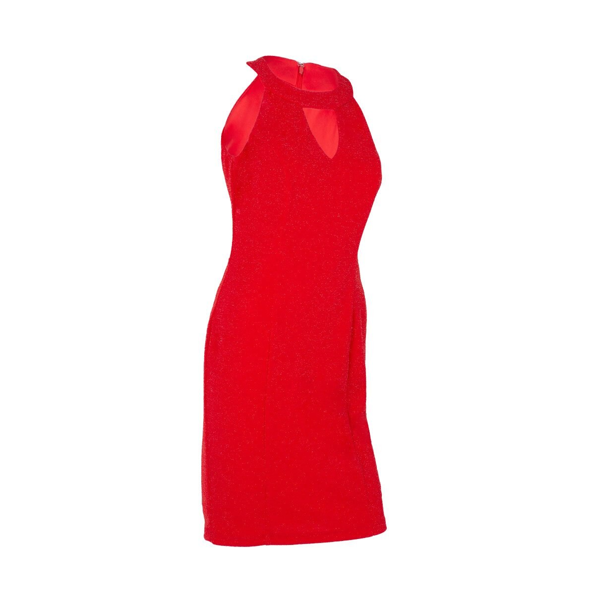 Vestido de Fiesta Recto con Cuello Alto Noshe