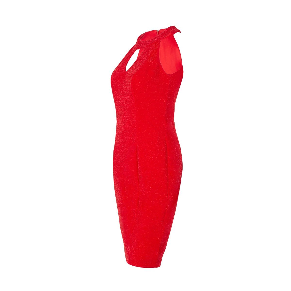 Vestido de Fiesta Recto con Cuello Alto Noshe