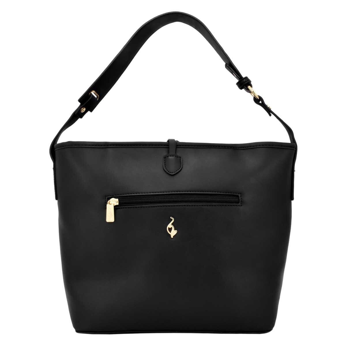 Bolso Estilo Hobo Color Negro con Tasel Colgante Baby Phat