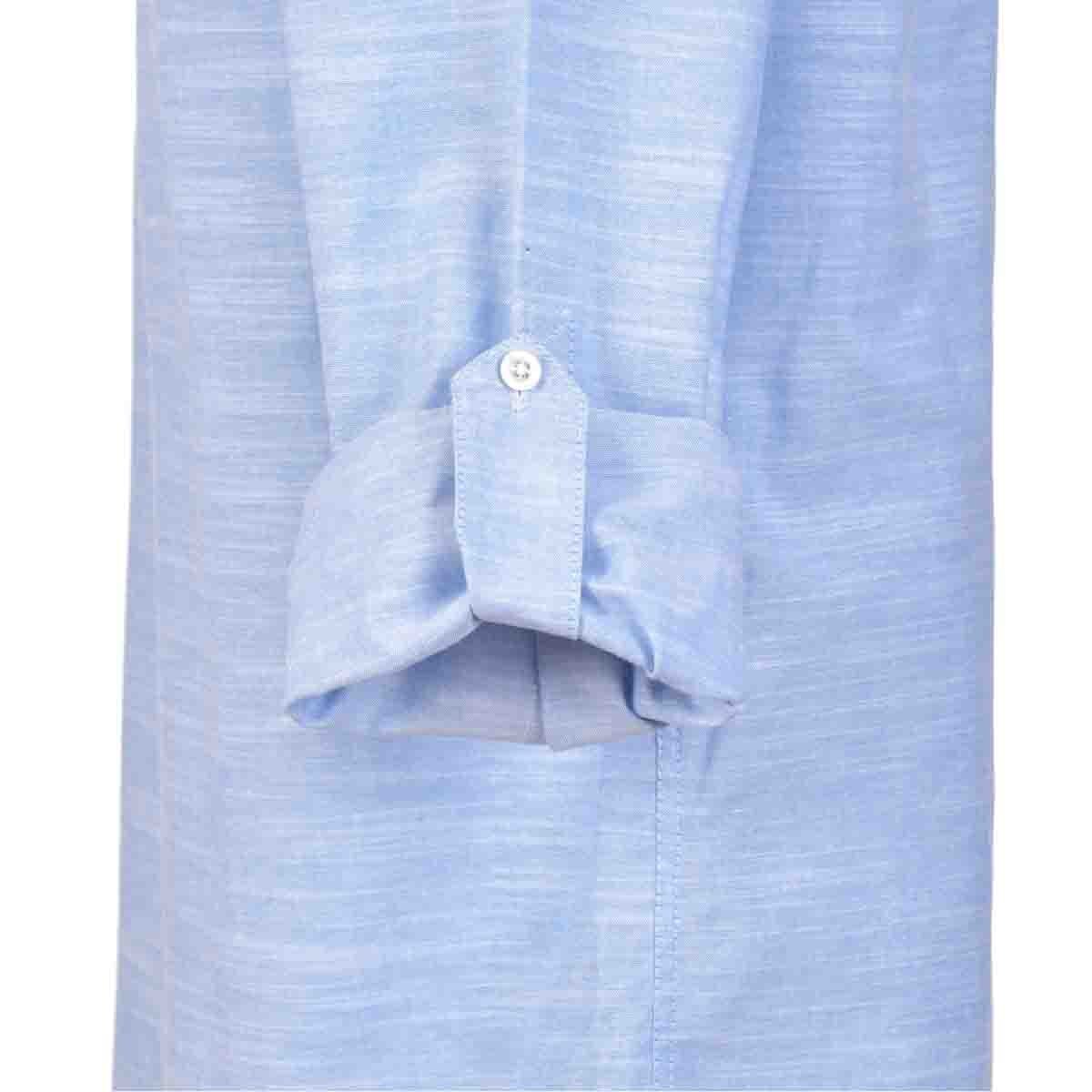 Camisa Manga Larga Casual Lisa Azul Carlo Corinto