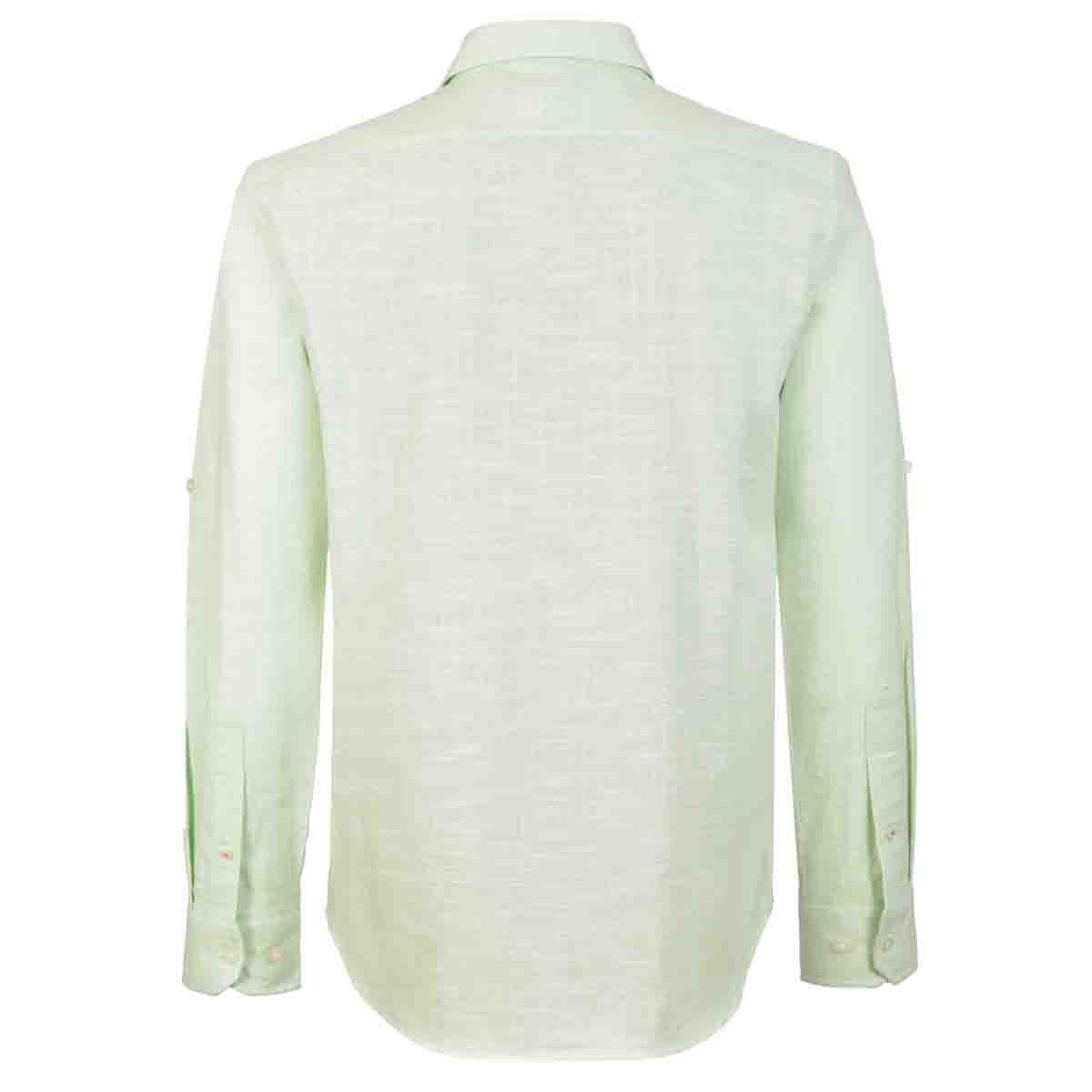 Camisa Manga Larga Casual Lisa Verde Carlo Corinto