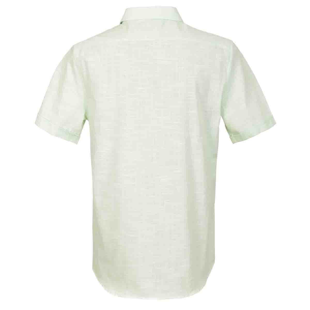 Camisa Manga Corta Casual Lisa Verde Carlo Corinto