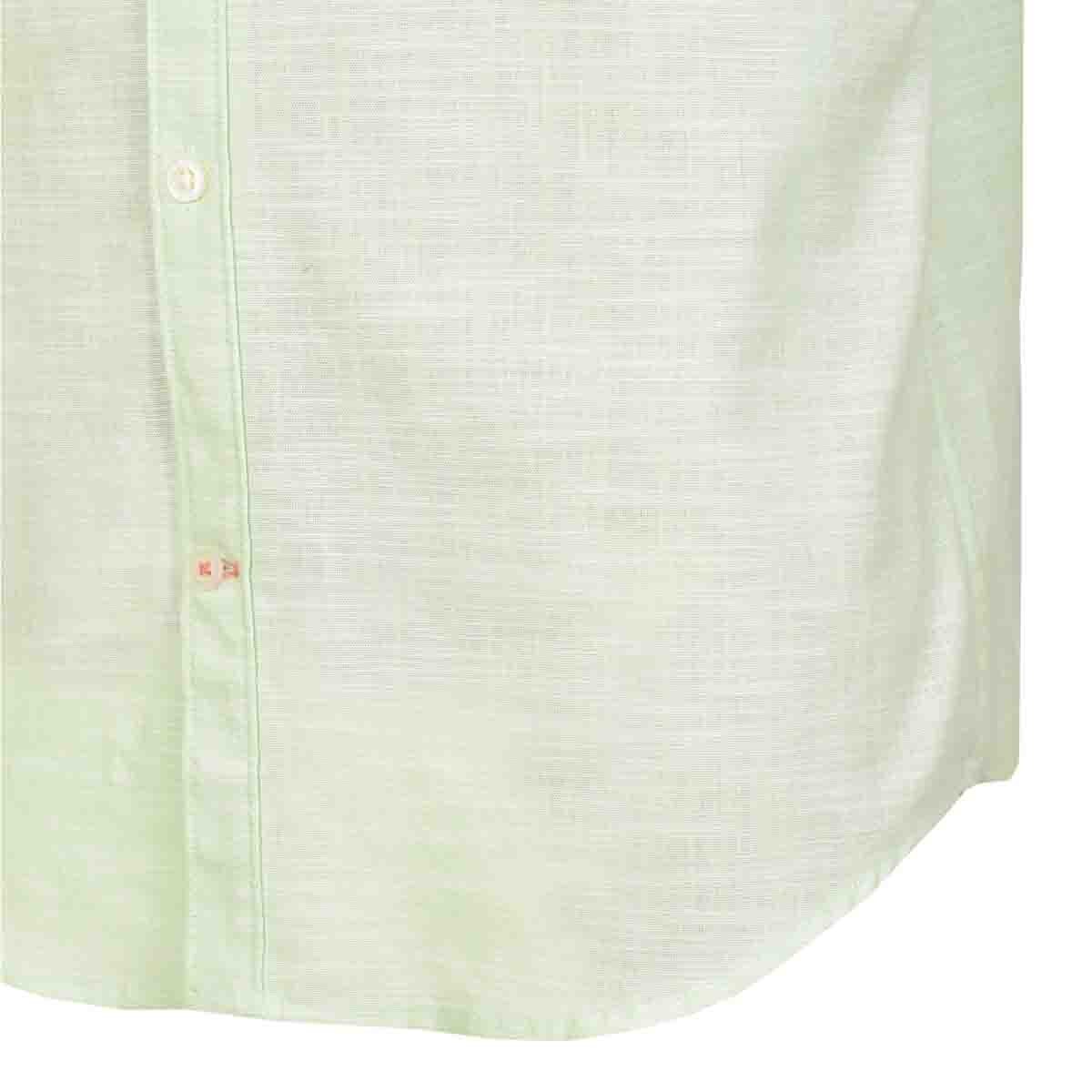 Camisa Manga Corta Casual Lisa Verde Carlo Corinto