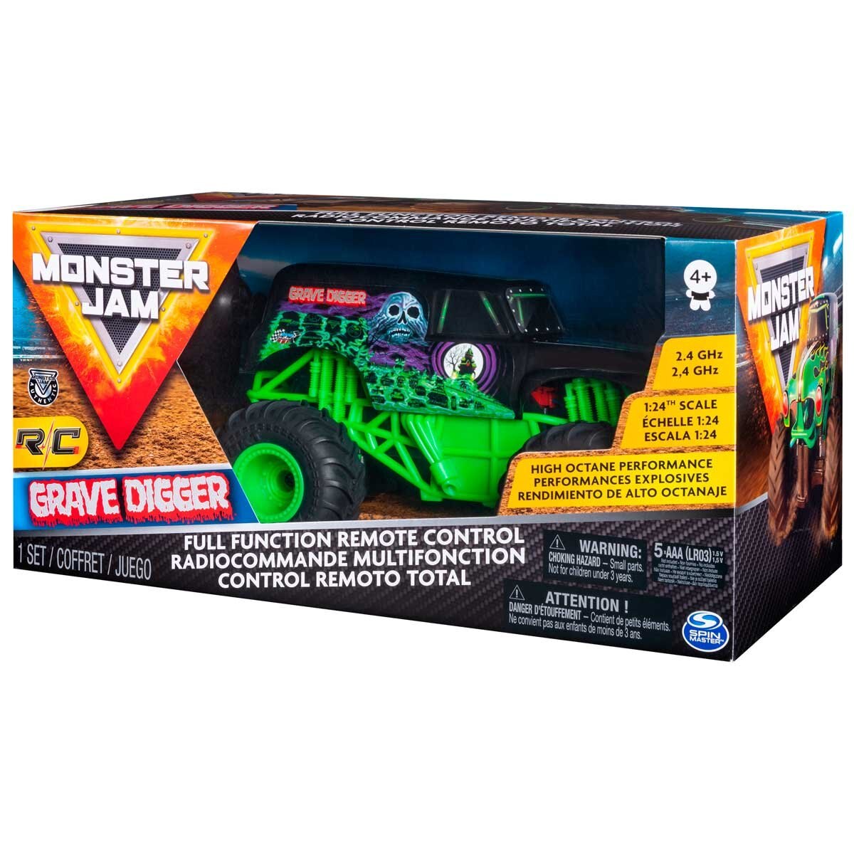 Monster Jam Rc 1:24 Grave Digger Spin Master