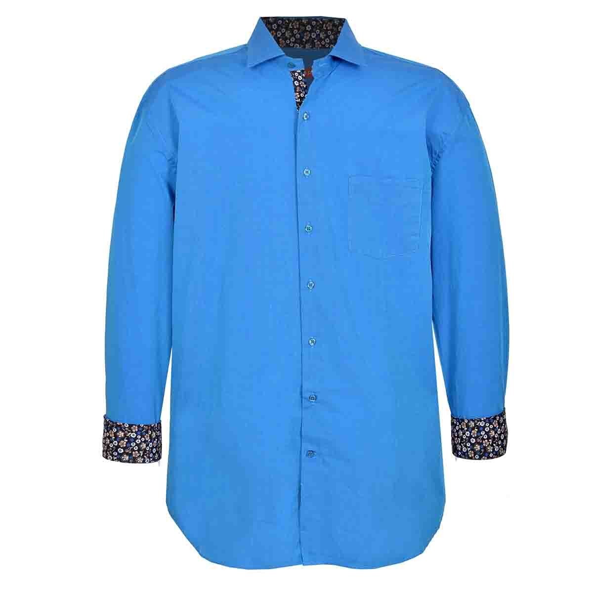 Camisa Manga Larga Color Turquesa J. Opus
