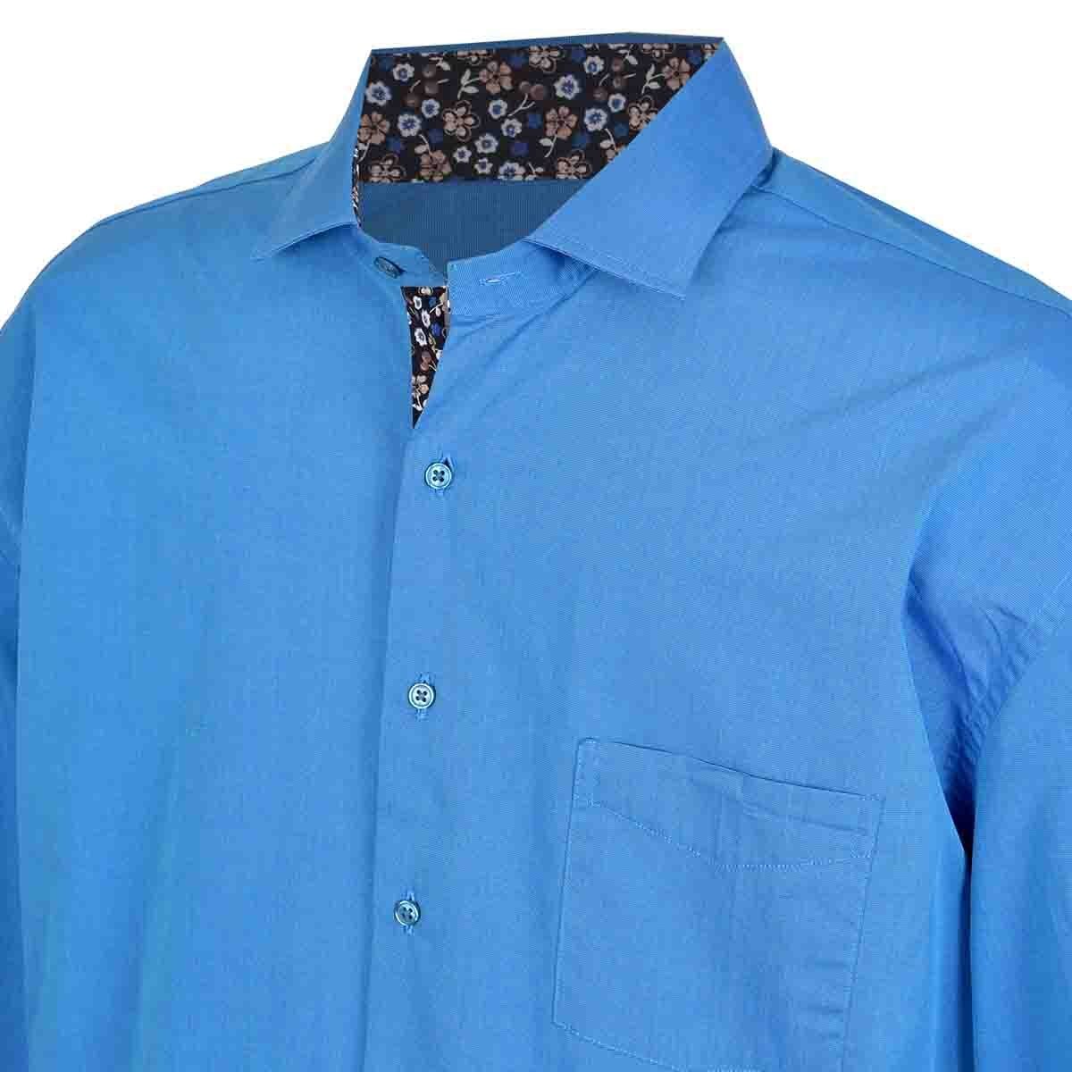 Camisa Manga Larga Color Turquesa J. Opus
