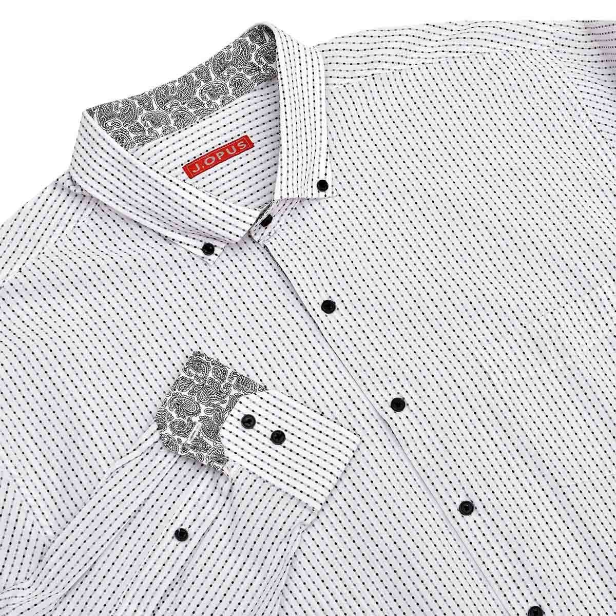 Camisa Manga Larga Color Blanco J. Opus