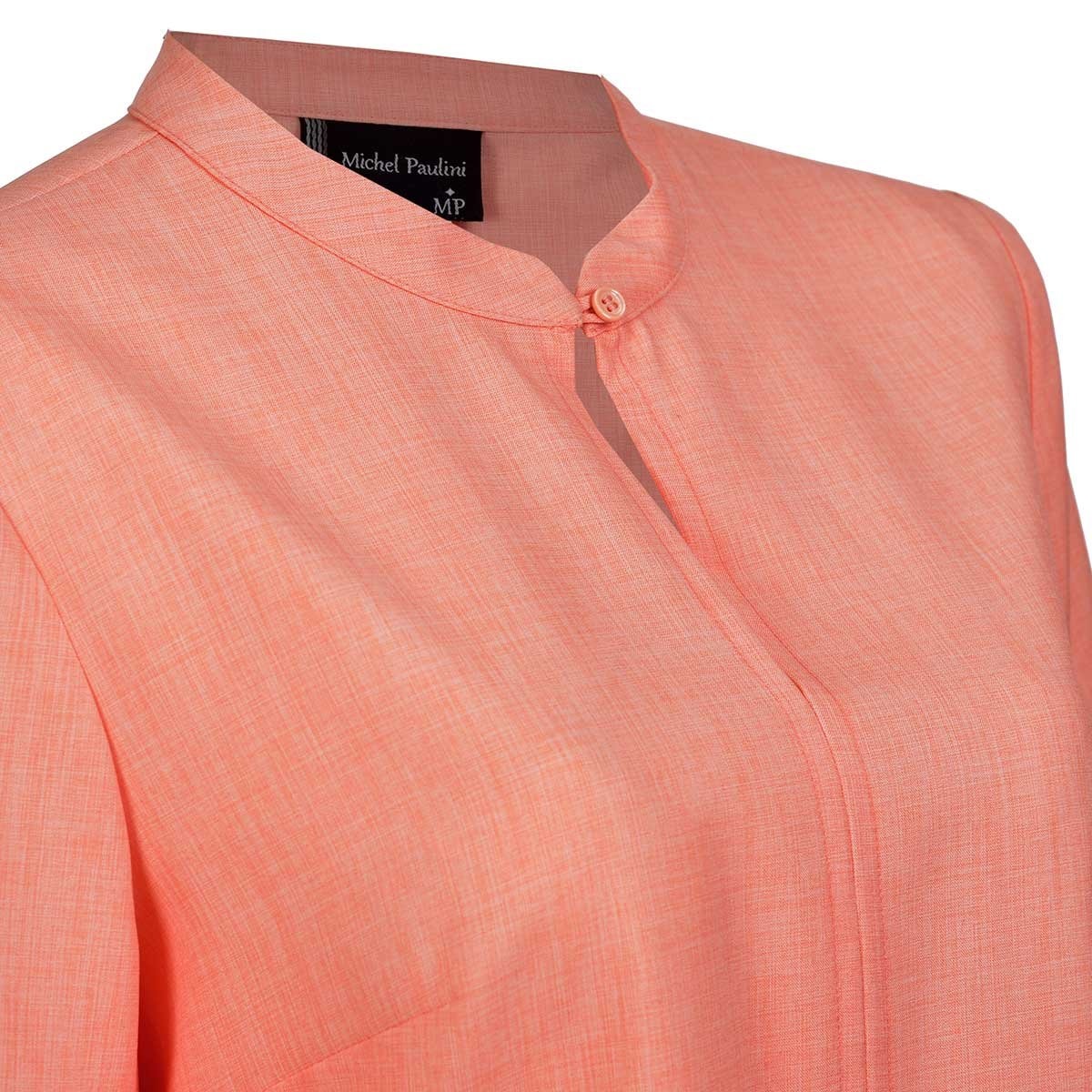 Blusa Lisa para Dama Cuello Redondo un Botón Michel Paulini